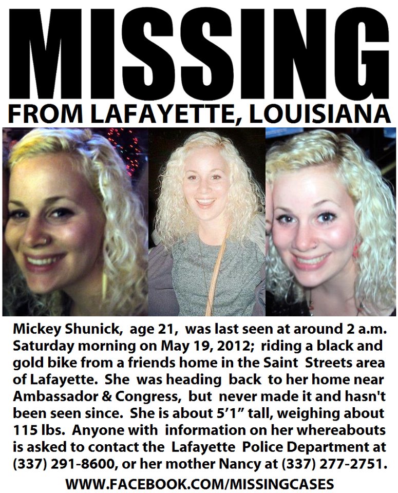 Mickey Shunick is missing