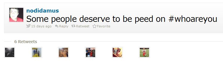 Some people deserve to be peed on?