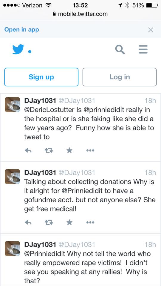 10.11.2015 (5) Donna is prinnie in the hospital or faking it